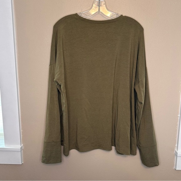 ADORABLE Life Is Good Olive Long Sleeve Shirt Size XXL - Picture 3 of 5